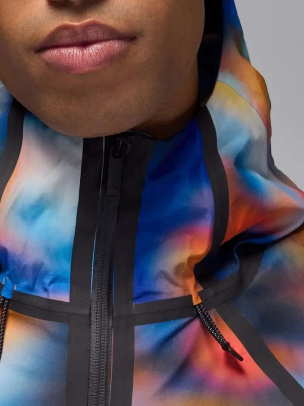 Jordan Men's Multicolor Water-Resistant Hooded  Gore-Tex Jacket sz large